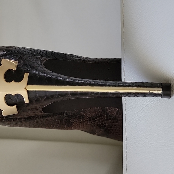 TORY BURCH Snake Print 5 inch Stiletto Heels SZ 8.5 - Picture 7 of 12